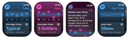 Dès le réveil, Vitals vous fournit une poignée d’informations sur votre forme physique.