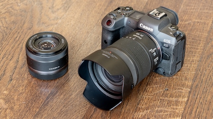 Canon EOS R5 with the 24-105 mm and 50 mm lenses.