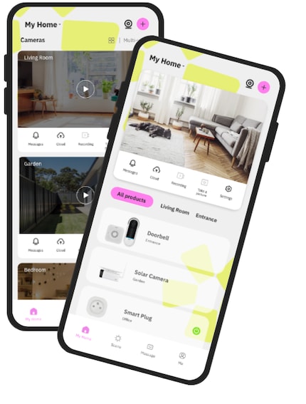 La connexion aux appareils se fait via une application dédiée.