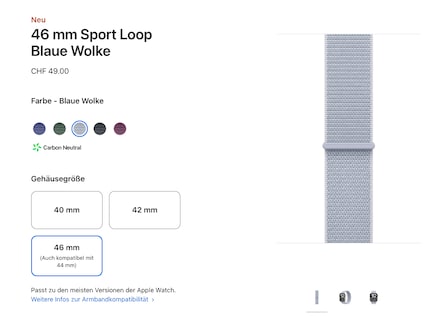 Les bracelets normaux sont toujours disponibles en trois tailles.