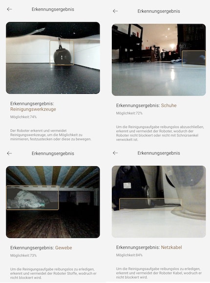 The system is amazingly good at recognising which objects are potential obstacles.