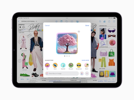 Das iPad Mini unterstützt kommende KI-Funktionen wie «Image Playground».