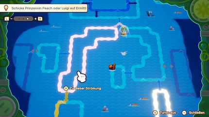 Auf dieser Seekarte wähle ich meine Destinationen aus.
