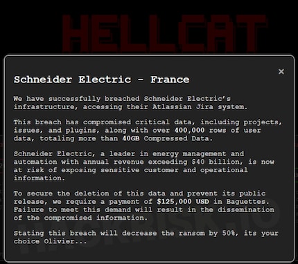 An alleged screenshot of the blackmail message appeared on the X account HackManac.