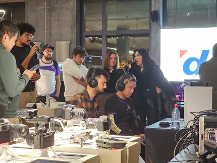 Amidst cameras and other gadgets - the venue for the tournament was unique.