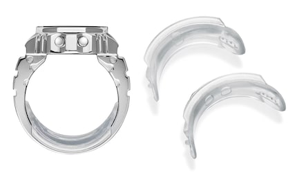 Mit Einsätzen lässt sich der Ring enger stellen.