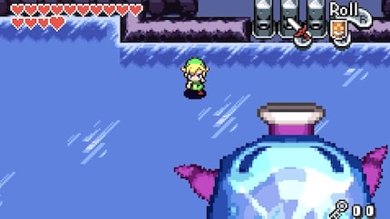The Legend of Zelda: Minish Cap gets icy for a bit too. For example, while shrunk to the size of a small gnome, Link has to fight a previously frozen Oktorok.