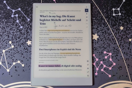Grâce au module complémentaire Chrome, je télécharge des articles de sites web directement sur le Paper Pro.