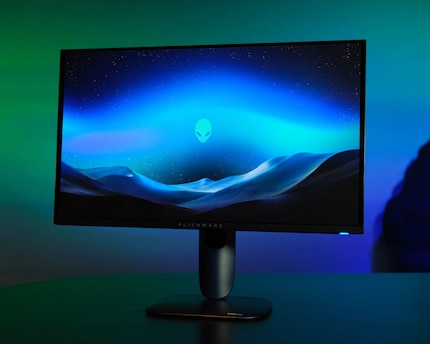 The new Alienware monitor looks different from the last few models.