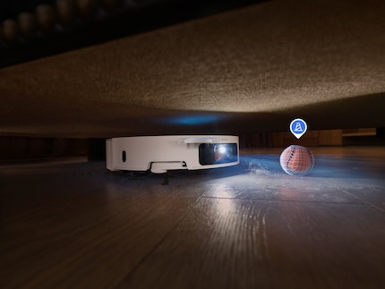 To get under furniture, the X50 can retract the lidar tower.