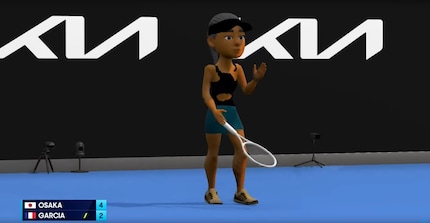 L'abbigliamento di Naomi Osaka non è animato correttamente.