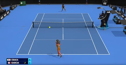 ... e la versione animata con gli avatar simili a Wii Sports (a destra).