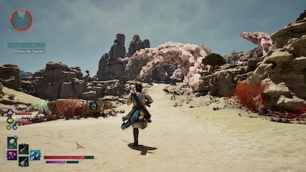 Und eine unbarmherzige Wüstenlandschaft in «Shatterscarp». «Avowed» bietet viel Abwechslung.