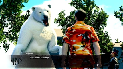 Hier verprügle ich einen aus dem Zoo ausgerissenen Eisbären, um ihn zu beruhigen.