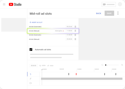 Im neuen Tool werden unpassende Werbeunterbrechungen für Content-Creator mit einer Warnung angezeigt.