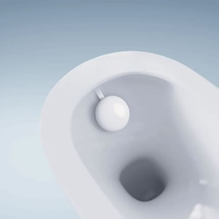 Vous accrochez le capteur Withings U-Scan Nutrio à l'avant de vos toilettes.