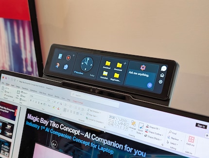 L'écran tactile clipsable permet par exemple de lancer les principales applications