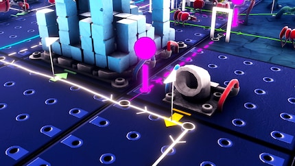 Altersgatter (pink) öffnen ihren Durchgang nur für alte Ameisen.
