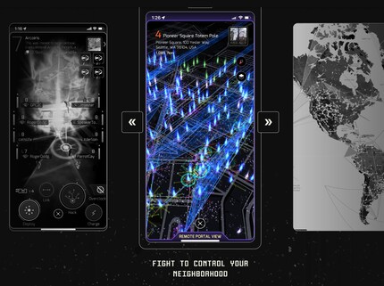 Niantic hat Spielmechaniken mit Augmentet Reality und Geodaten-Technologie eingebaut, wie hier bei «Ingress Prime».