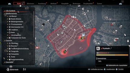 Tipica mappa open world a lista di controllo.