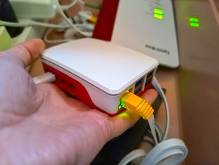 Il Raspberry Pi nel suo ambiente naturale.