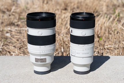 L'FE 50-150 mm F2 GM è notevolmente più spesso dell'FE 70-200 mm F2.8 GM OSS II a causa della doppia velocità. Fortunatamente, il peso rimane entro limiti ragionevoli.