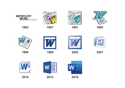Microsoft Word a bien évolué depuis 1983. 