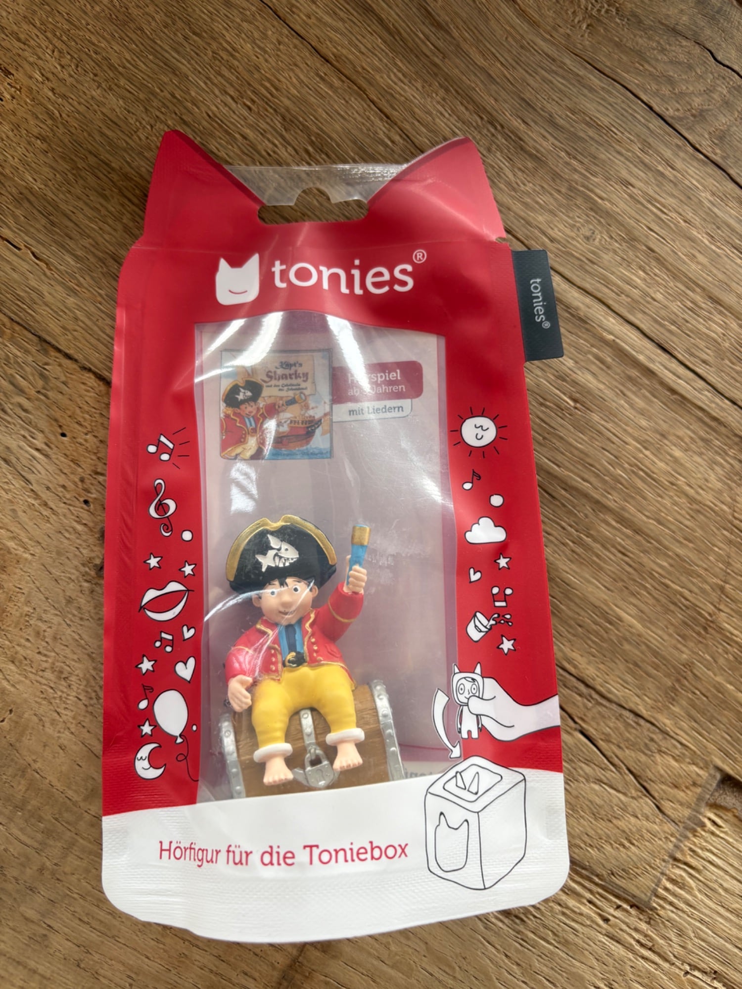 Actual product image Tonies Audio book Tonie - Captain Sharky and the secret of Treasure Island (German)
