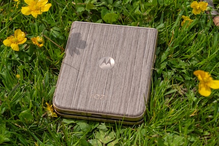 The back of the Motorola Razr 60 Ultra is almost natural.
