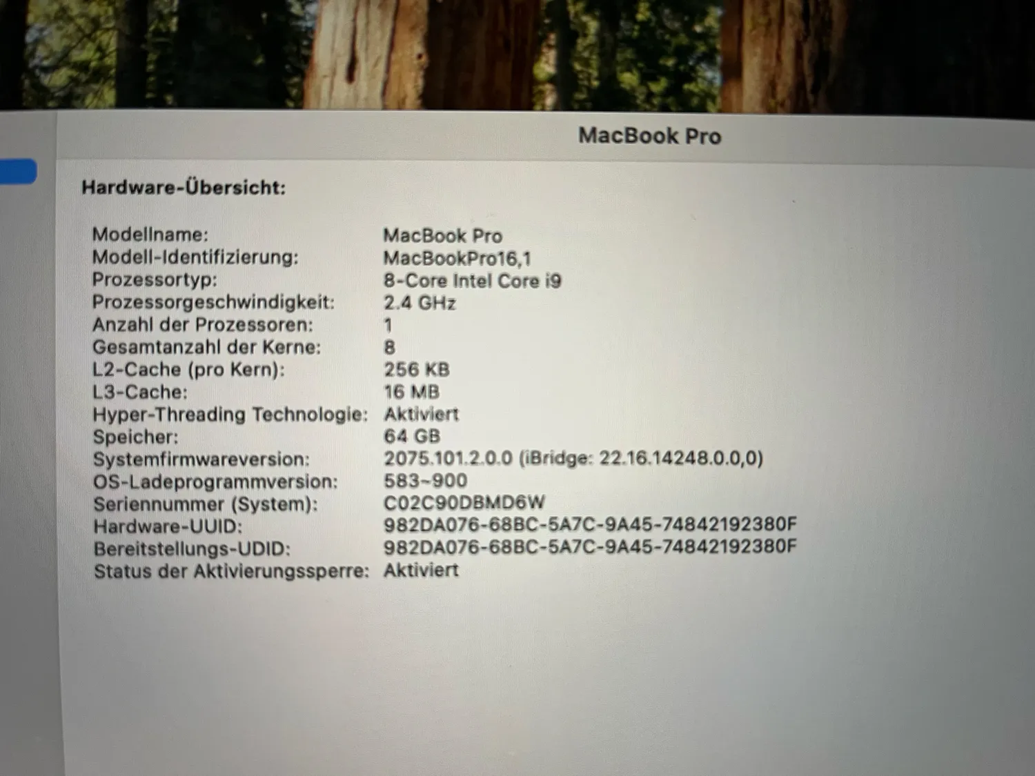 Produktbild Apple MacBook Pro – 2019 (16", Intel Core i9-9980HK, 64 GB, 1000 GB, CH)