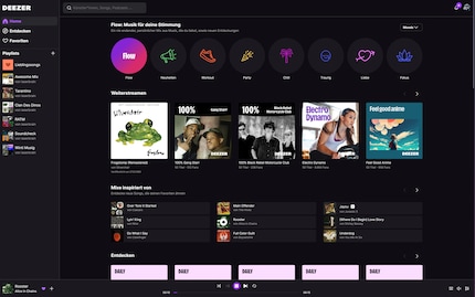 Auch im Browser lässt sich Deezer nutzen.