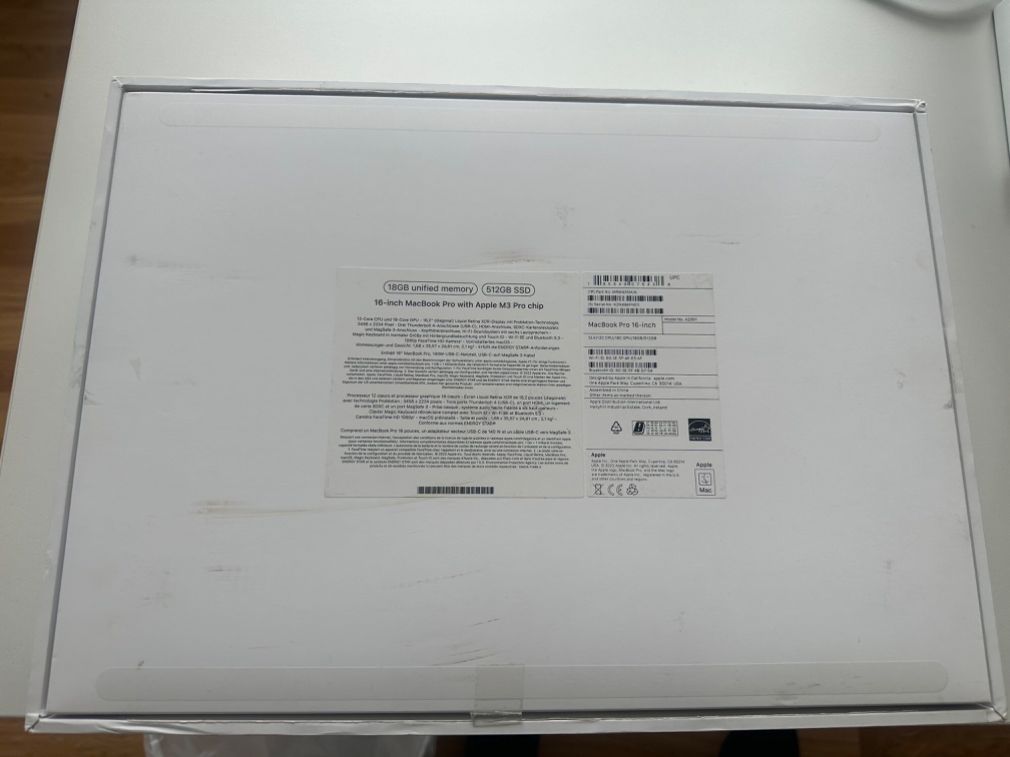 Produktbild Apple MacBook Pro - Late 2023 (16", M3 Pro, 18 GB, 512 GB, CH)