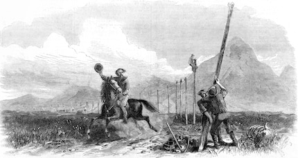 Vor der Telegrafie war der Pony Express die schnellste Verbindung quer durch Amerika. Briefe benötigten damit mindestens zehn Tage.