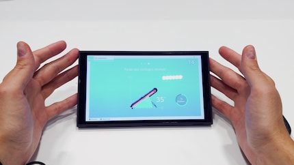 In this minigame, I had to try and set up my Switch 2 at the right angle using the stand.