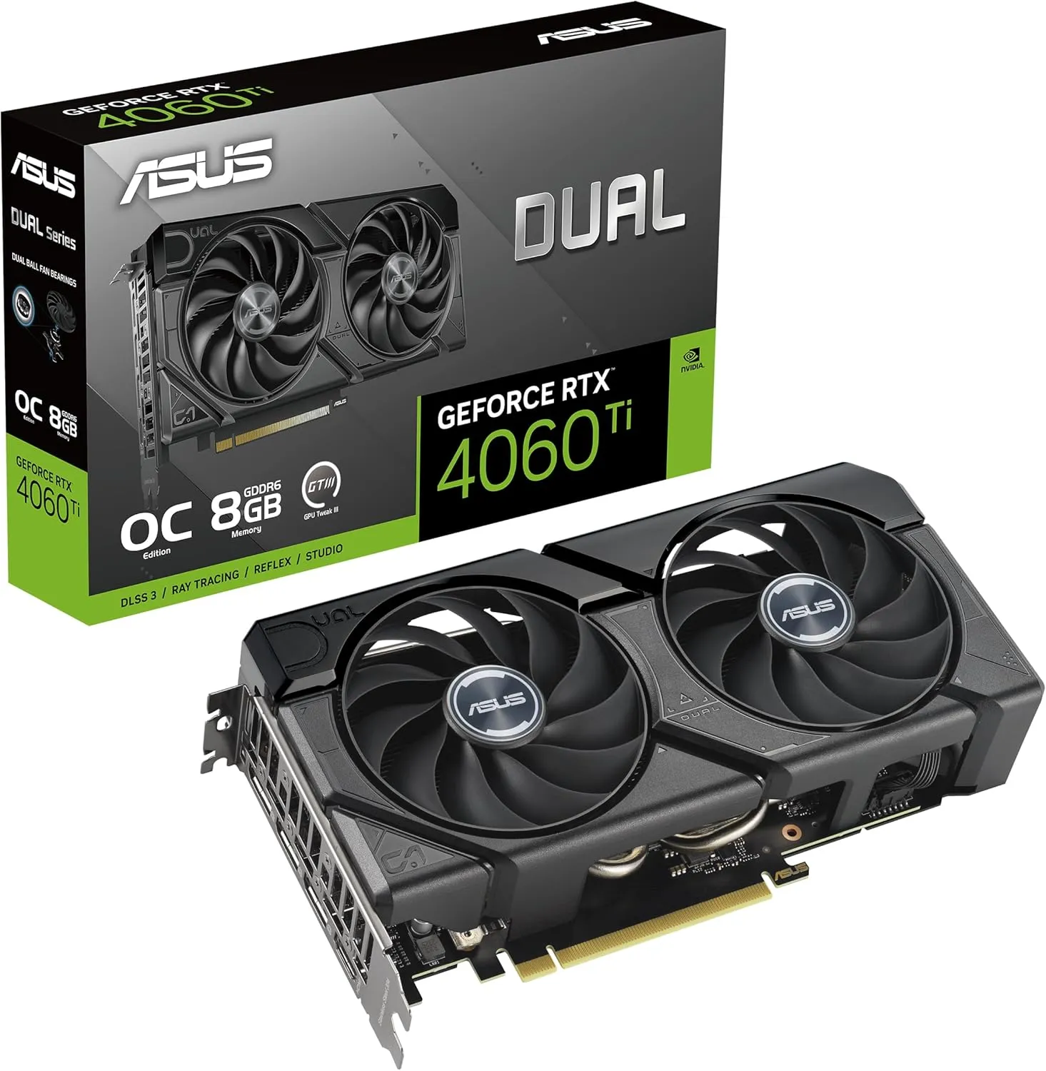 Actual product image ASUS Dual GeForce RTX 4060 Ti OC Edition 8GB (8 GB)
