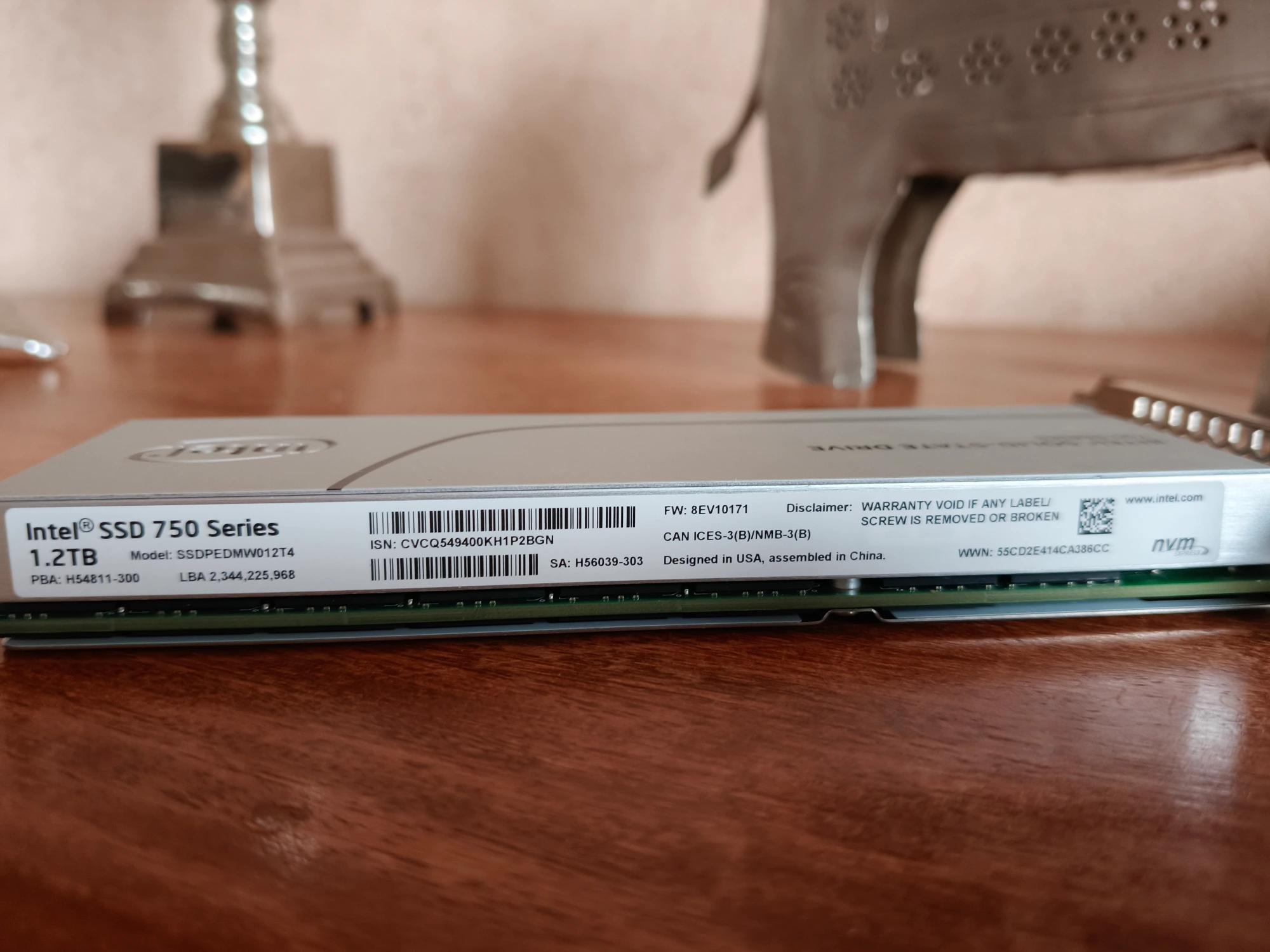 Image du produit Intel SSD série 750, NVMe (1200 Go, PCI-Express)
