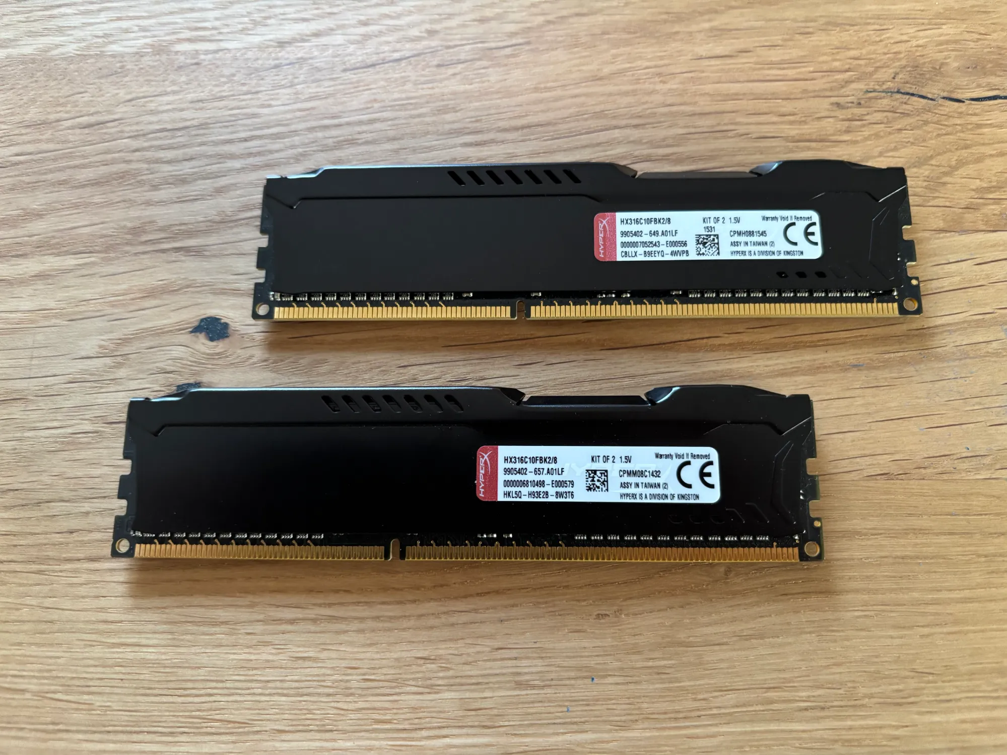 Actual product image HyperX Fury (2 x 4GB, 1600 MHz, DDR3-RAM, DIMM)