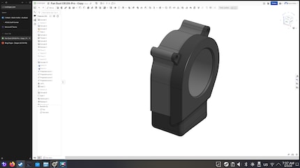 Onshape statt Fusion: Das CAD läuft im Browser, wird aber irgendwann durch Blender ersetzt.