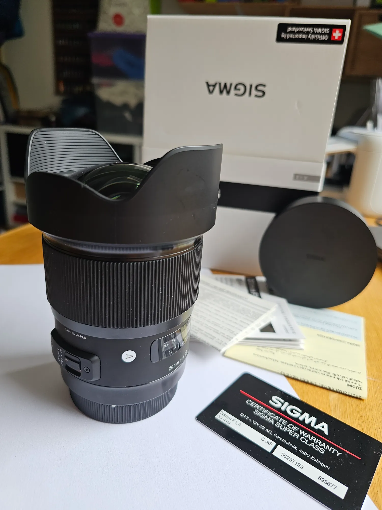 Image du produit Sigma 20mm, f/1.4 DG HSM ART Canon EF (Canon EF, Canon EF-S, Plein format)