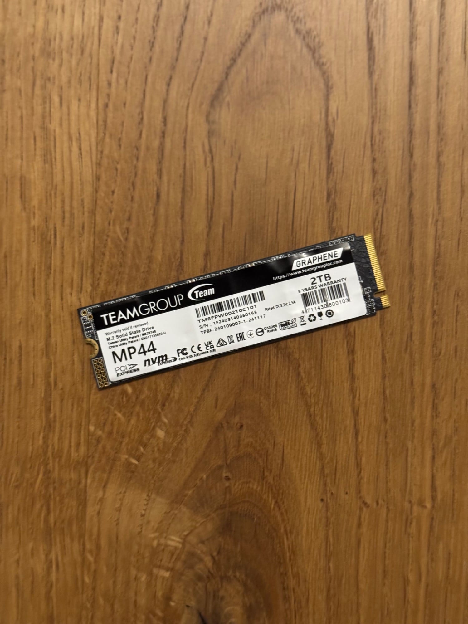 Actual product image Team Group MP44 (2000 GB, M.2 2280)