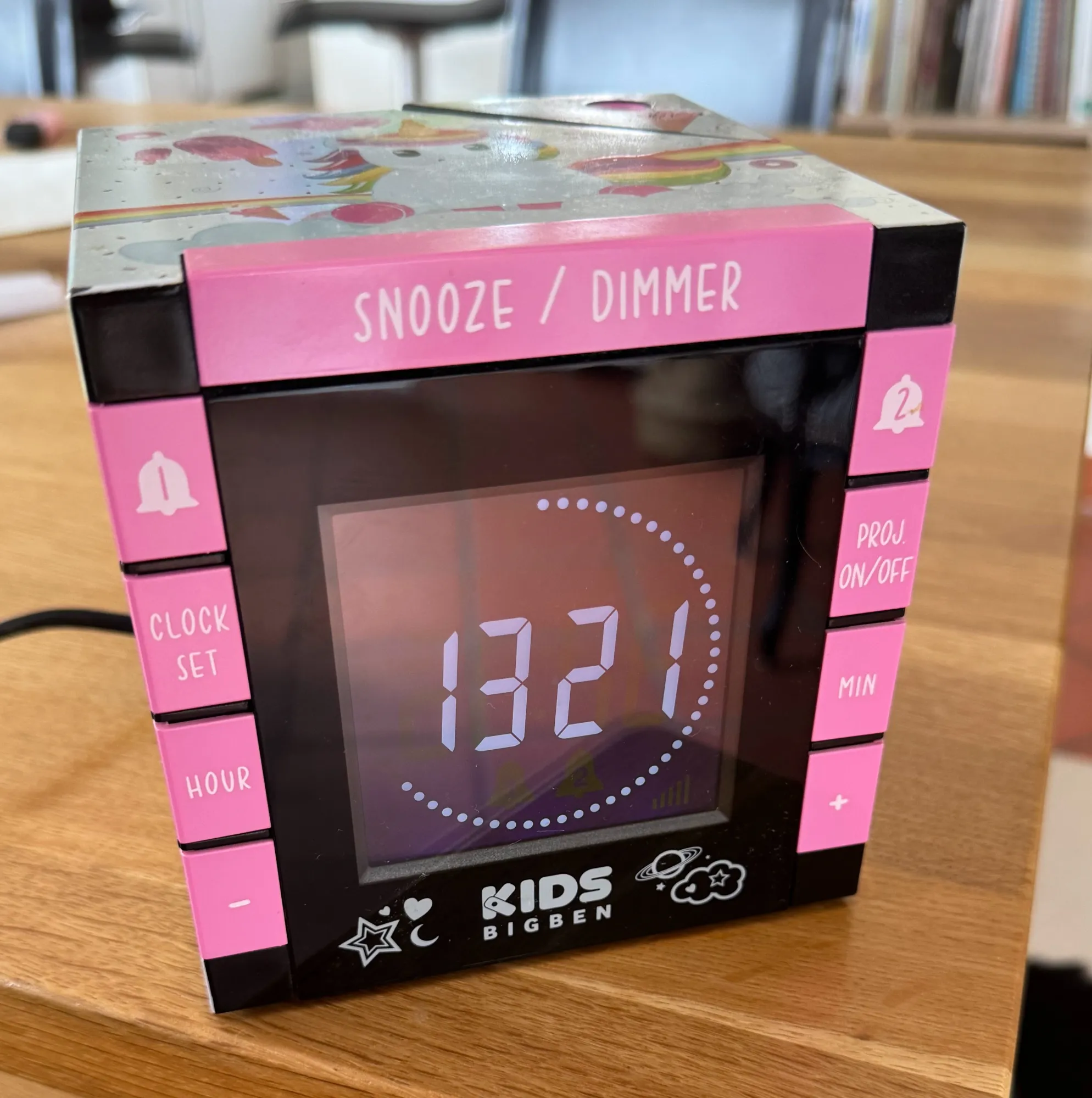 Actual product image Bigben Kids Alarm Clock R70 Unicorn 3 (w. projector)