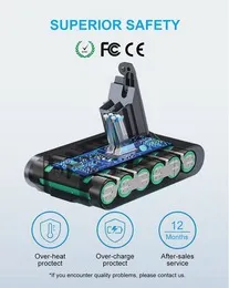 Produktbild DTK Ersatzakku fuer Dyson Staubsauger V6