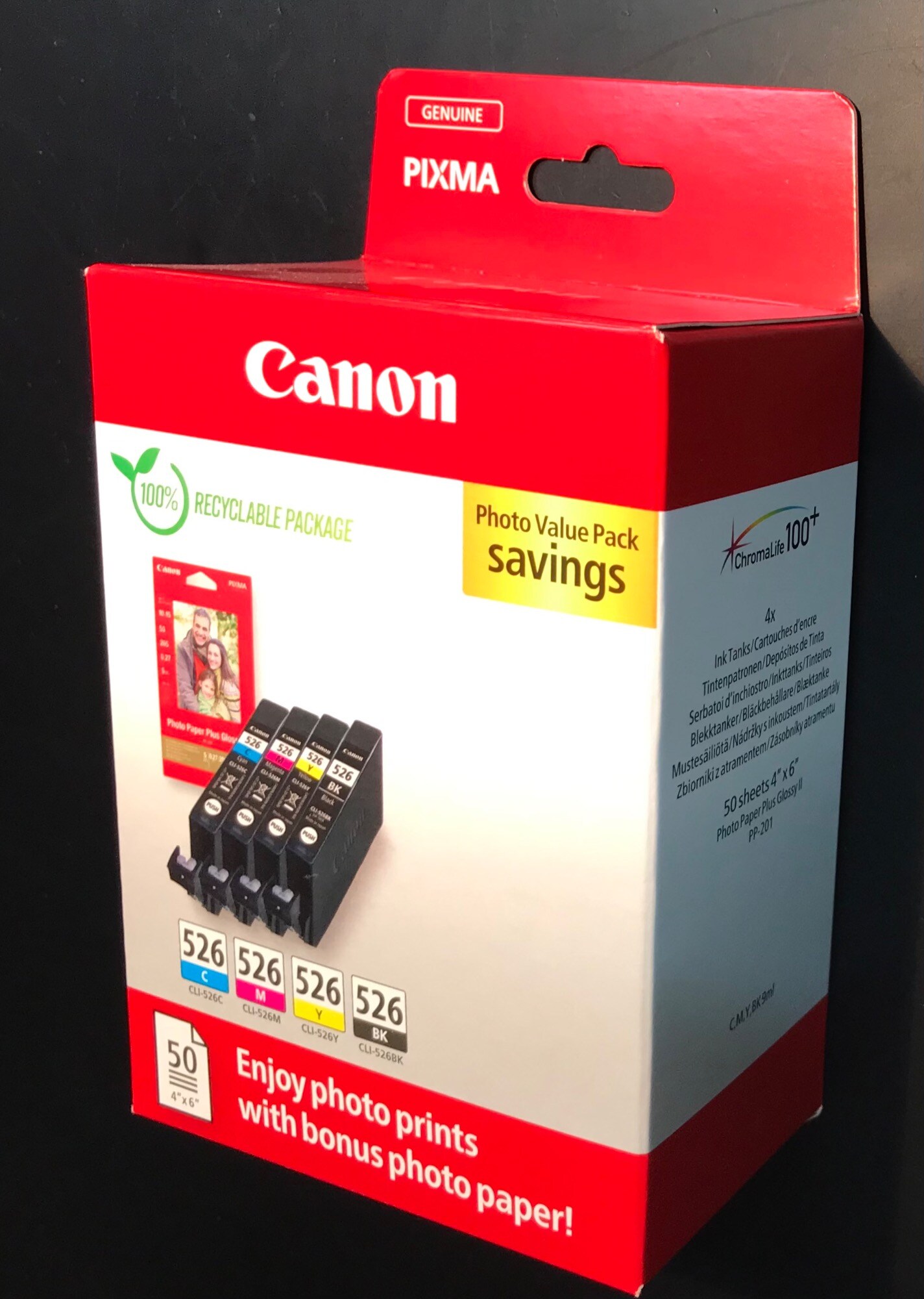 Produktbild Canon CLI-526 Multipack (M, C, Y, BK)