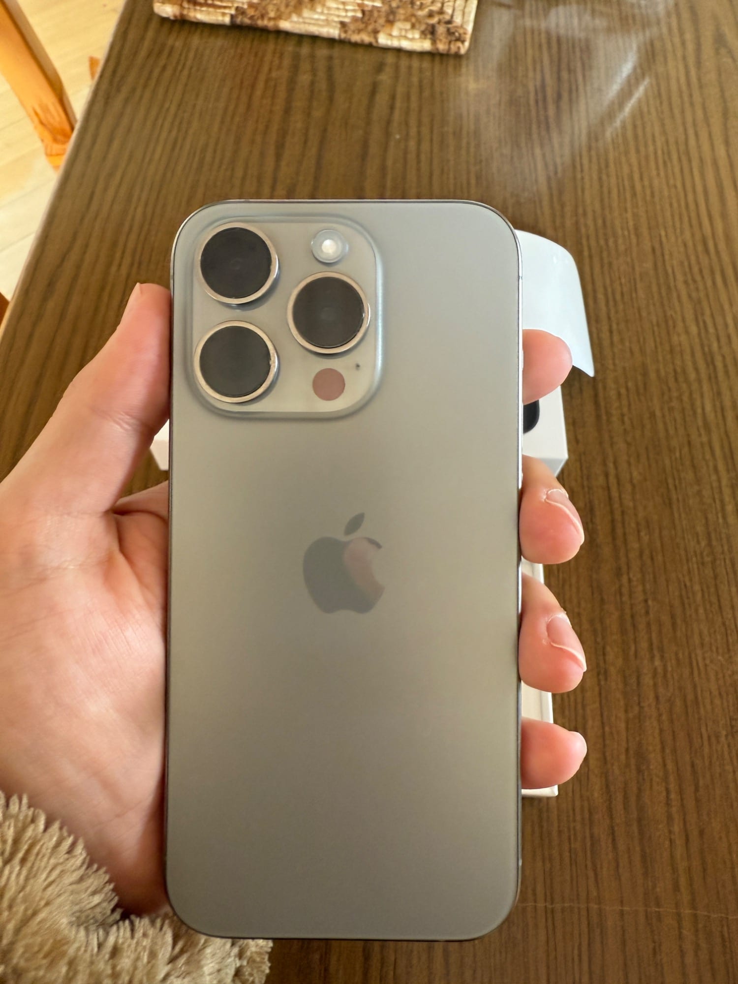 Image du produit Apple iPhone 15 Pro (256 Go, Titane naturel, 6.10", SIM + eSIM, 48 Mpx, 5G)