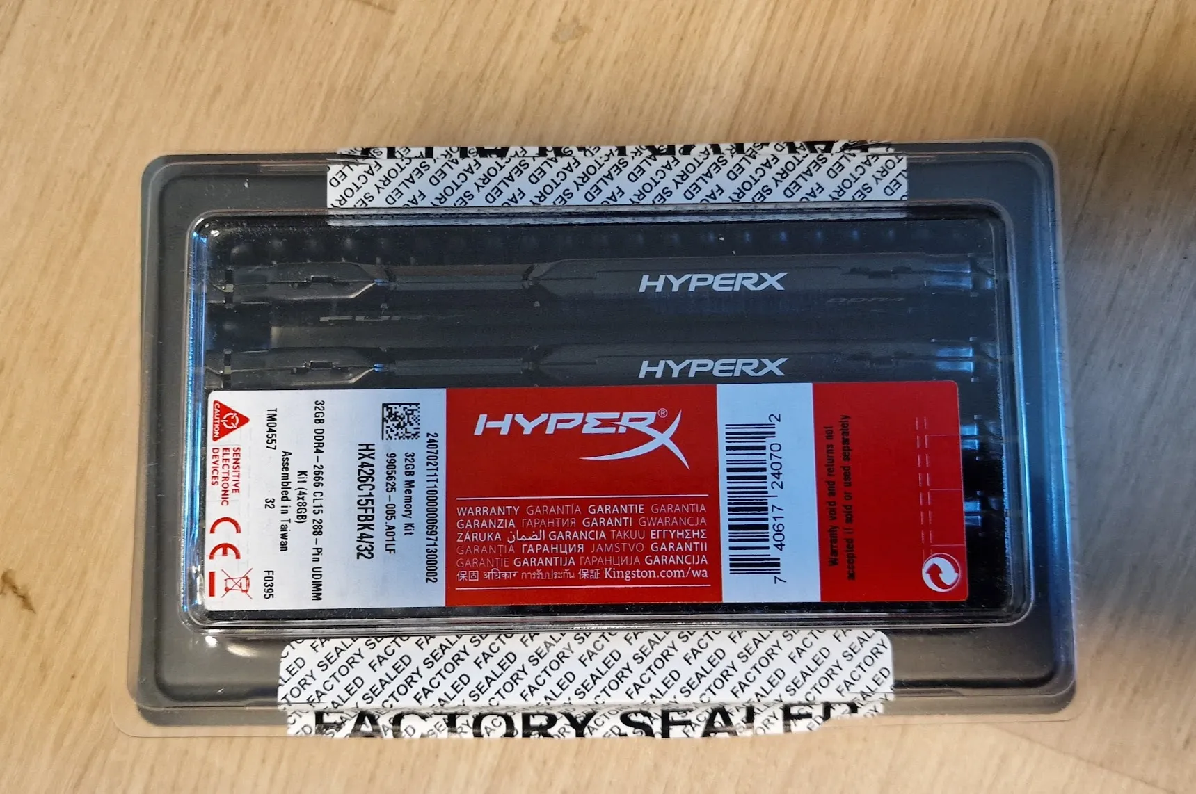 Image du produit HyperX Fury (4 x 8GB, 2666 MHz, RAM DDR4, DIMM)