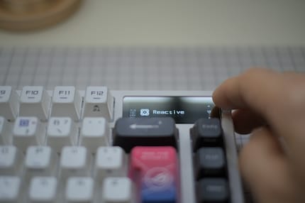 Dank dem OLED-Screen nehme ich viele Einstellungen rasch an der Tastatur selbst vor.