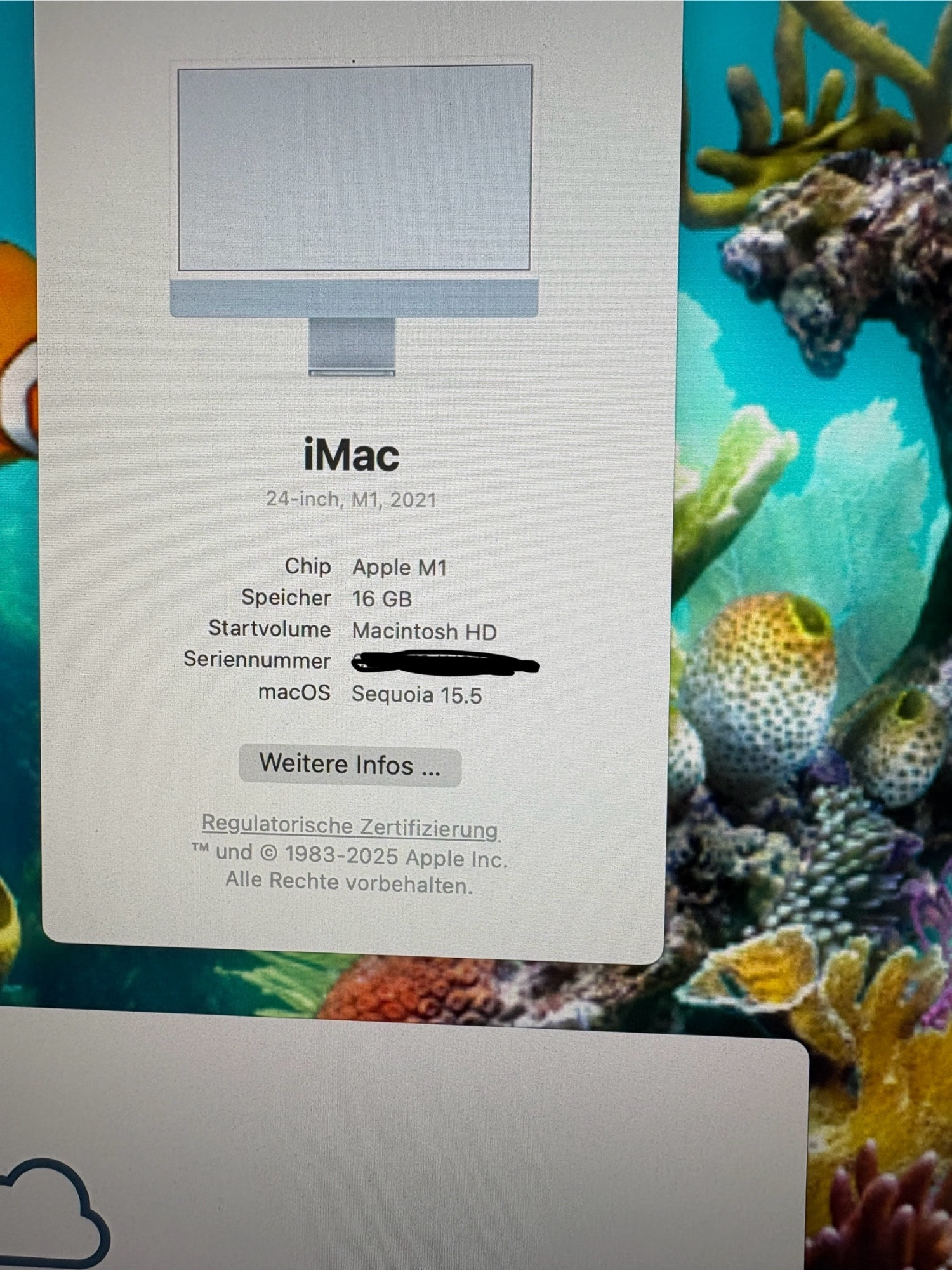 Actual product image Apple iMac – 2021 (M1, 16 GB, 2000 GB)