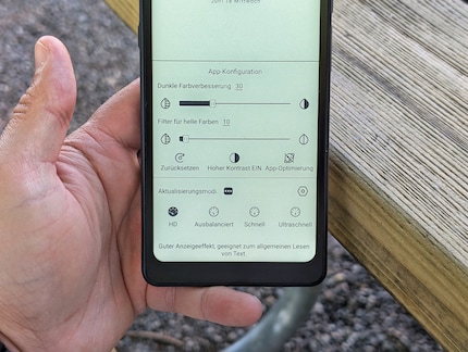 Für jede App lassen sich die Bildeinstellungen abspeichern.