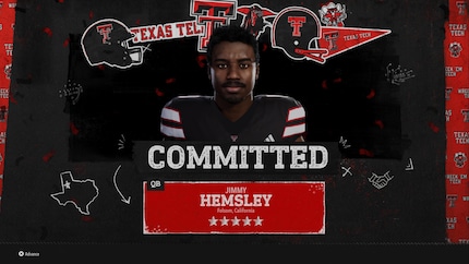 Quarterback Jimmy Hemsley soll die Zukunft meiner College-Dynasty werden.