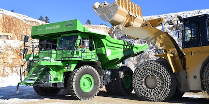 Selbst die Mulde ist beim E-Dumper eine Sonderanfertigung.